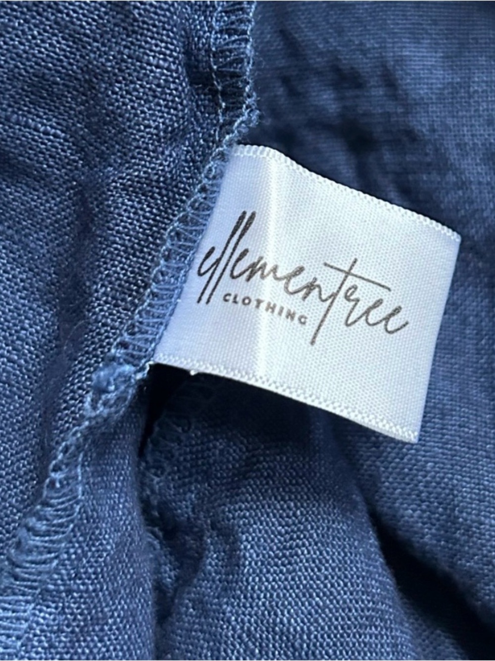 Handmade Indigo Blue 100% Linen Maxi Dress - Picture 8 of 9